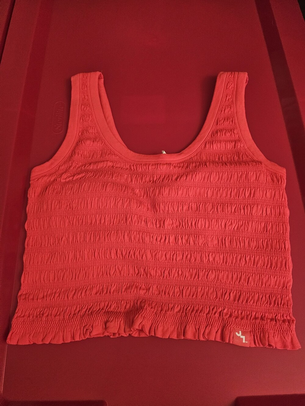 Women’s Coral Smocked Tank Top